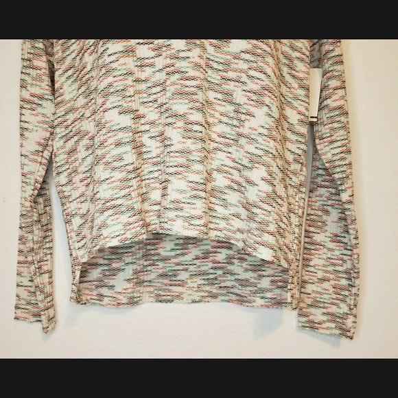 Long Sleeve High Low Space Dye V Neck Sweater - Picture 14 of 14